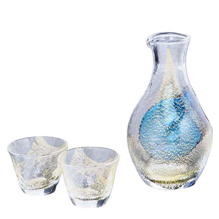 【送料無料】 東洋佐々木ガラス 酒器 酒グラスコレクション 冷酒セット 金箔 日本製 酒杯 日本酒グラス カラフェ セット ギフト プレゼント 贈り物 G640-M60（ 誕生日プレゼント お祝い ガラス おちょこグラス お猪口 ）