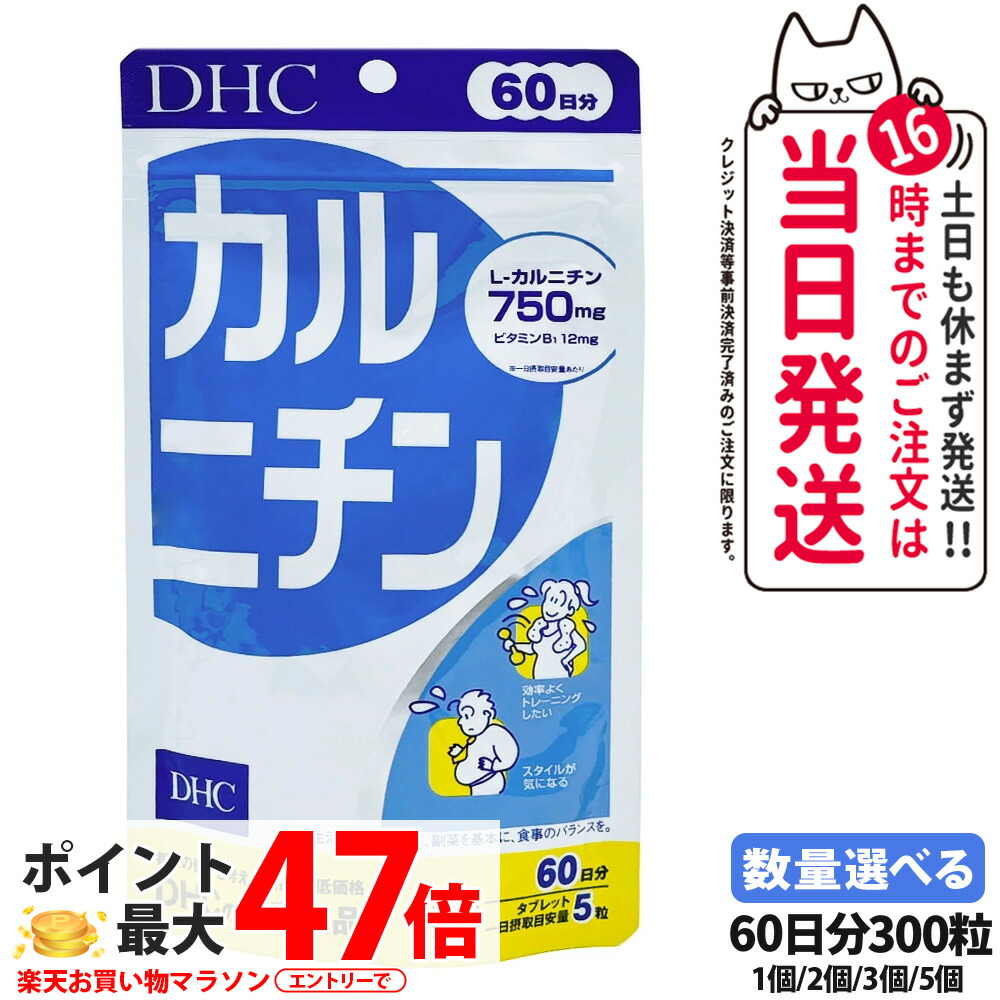 【面白がる締め切り日2029/01】ディーエイチシー DHC カルニチン 60日分 300粒 加えること 食事制限 思わしい食料雑貨類 思わしいサプリ 思わしい勇気付ける マルチサプリ 1/2/3/5個 貨物輸送無料
