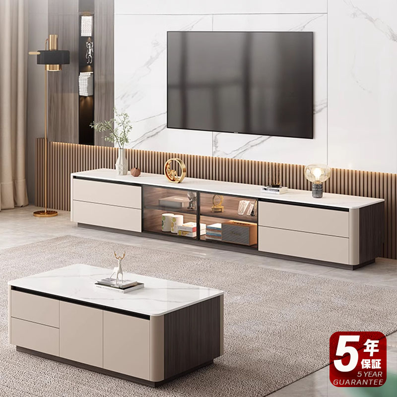 【5年保証】テレビ台 ローボード 160/180cm 完成品 セラミック天板 テレビボード 収納棚 リビング テレビラック パソコン台 大容量 収納 セラミック 奥行き35cm おしゃれ TVボード モダン リビング収納 収納棚 引き出し 北欧 オシャレ 韓国 グレー 高級感