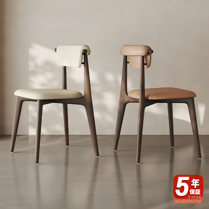 】【完成品【5年保証】ダイニングチェア 4脚セット 2脚セット チェア 完成品 北欧 木 天然木 無垢材 ダイニング ダイニングチェアー 椅子 食卓椅子 レザー 木製 クッション おしゃれ ナチュラル 座り心地 韓国風 ウッドチェア 合皮