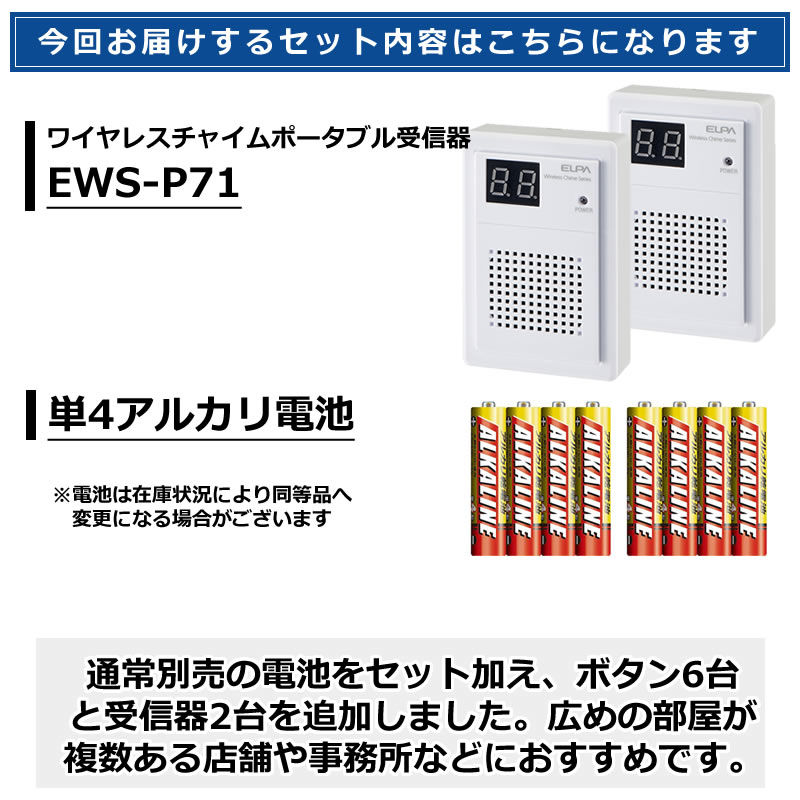 おしゃれ】 エルパ EWS-ACA ワイヤレスチャイム EWS用 ACアダプター ELPA 朝日電器