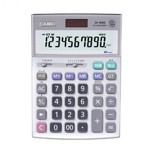 カシオ 本格実務電卓 DS-10WK-N 10桁 CASIO(デジタルライフ) 電卓 ...