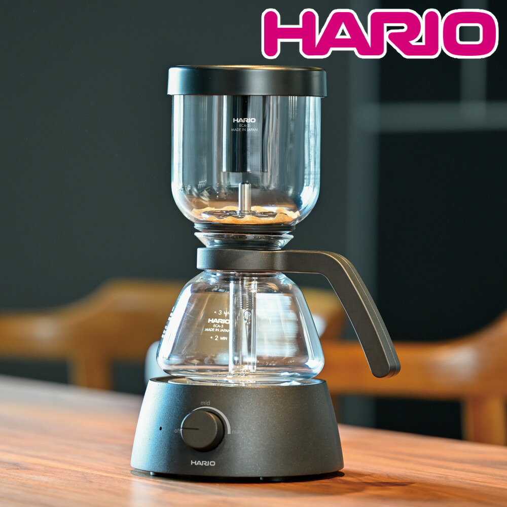 (レビューでプレゼント) ハリオ コーヒーメーカー 電気式 サイフォン コーヒーメーカー Electric Coffee Syphon ECA-3-B 360mL おしゃれ サイフォン式 コーヒー 珈琲 抽出(ラッピング不可)