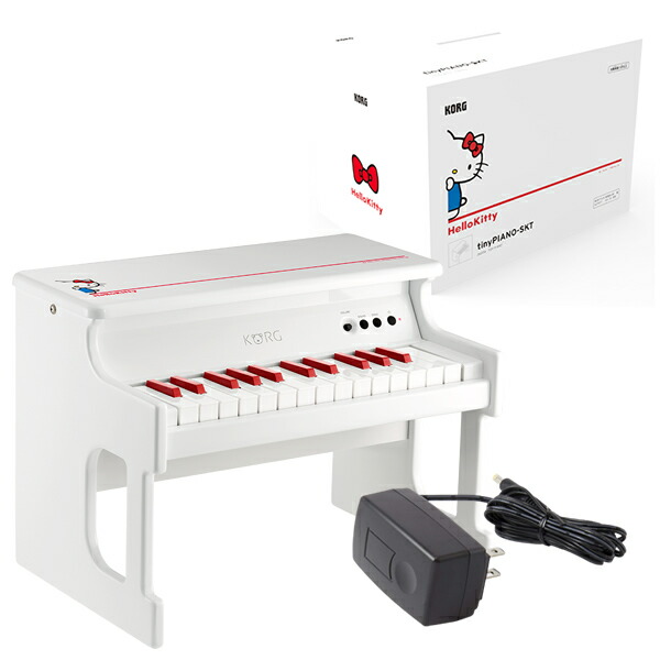 可愛いクリスマスツリーやギフトが ピアノ ラッピング不可 電子 白 ホワイト コラボ サンリオ ハローキティ Skt Tinypiano タイニーピアノ 楽器 おもちゃ 楽器玩具 Korg コルグ ミニピアノ トイピアノ Acアダプター付き S1101 Krg 5011 Qbdworks Com