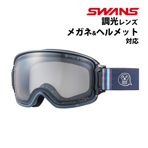 スキー新品 SWANS ゴーグル HELI-XED BK 面発熱HEATレンズスポーツ