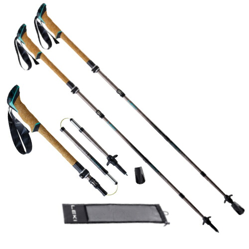 レキ トレッキングポール クレシダ FX カーボン グレー 2本1組 カーボン製 折りたたみ式 LEKI 100-120cm 1300481 （ラッピング不可）