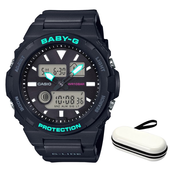 楽天市場 時計ケースセット 国内正規品 カシオ Casio 腕時計 Bax 100 1ajf ベビーg Baby G レディース G Lide タイドグラフ ムーンデータ 樹脂バンド クオーツ アナデジ ホームショッピング