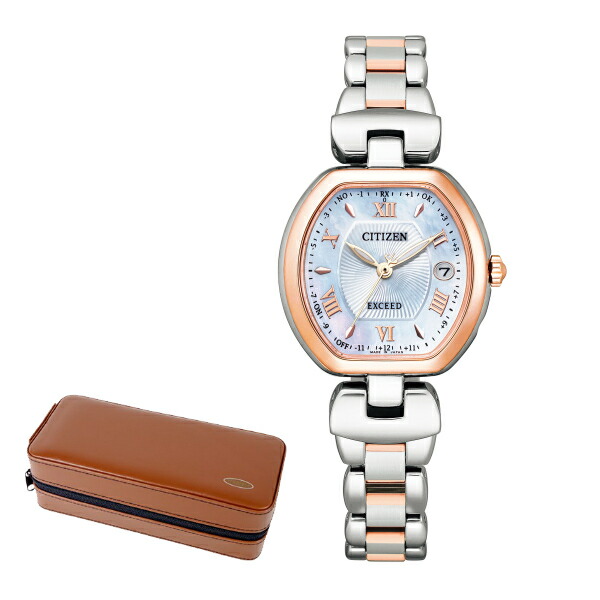 本物の レディース腕時計 エクシード Es9455 53a 腕時計 Citizen 延長サービス2年保証 時計ケースセット シチズン Citizen 無料ギフトラッピング可 My Exceed チタン 国内正規品 ソーラー電波 トノー ハッピーフライト レディース Www Pacificyachtingclub Com