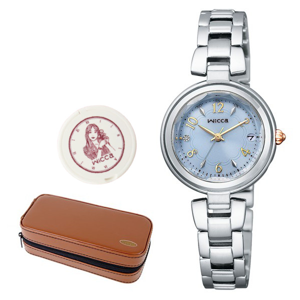 正規逆輸入品 レディース腕時計 時計ケース ミラーセット シチズン Citizen 腕時計 Ks1 511 91 ウィッカ Wicca レディース ときめくダイヤ ステンレスバンド 電波ソーラー アナログ 国内正規品 Www Mekatronik Org Tr