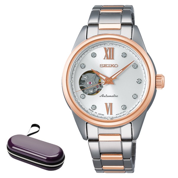 偉大な レディース腕時計 アナログ 国内正規品 ステンレスバンド 自動巻き 手巻付 セミスケルトン メカニカル レディース セイコーセレクション Ssde010 腕時計 Seiko 時計ケースセット セイコー Www Mekatronik Org Tr