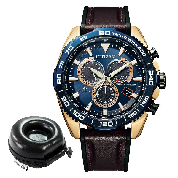 （時計ケースセット）シチズン CITIZEN 腕時計 CB5039-11L プロマスター PROMASTER メンズ LANDシリーズ ダイレクトフライト ソーラー電波 革バンド 多針アナログ表示（国内正規品）｜ホームショッピング