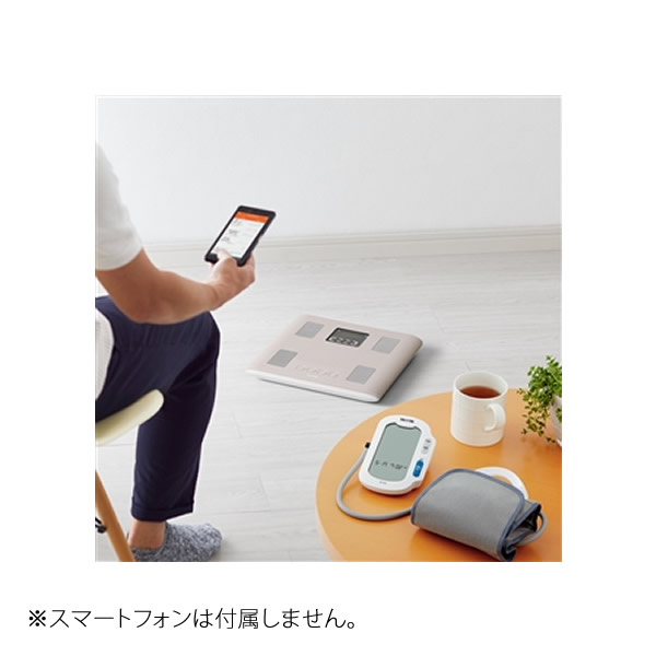 New限定品 タニタ 体重 立てかけ収納ok スマホでデータ管理 Pk 332l ピンク バックライト 50g スマホ 体組成計 体重計 体脂肪計 体組成計