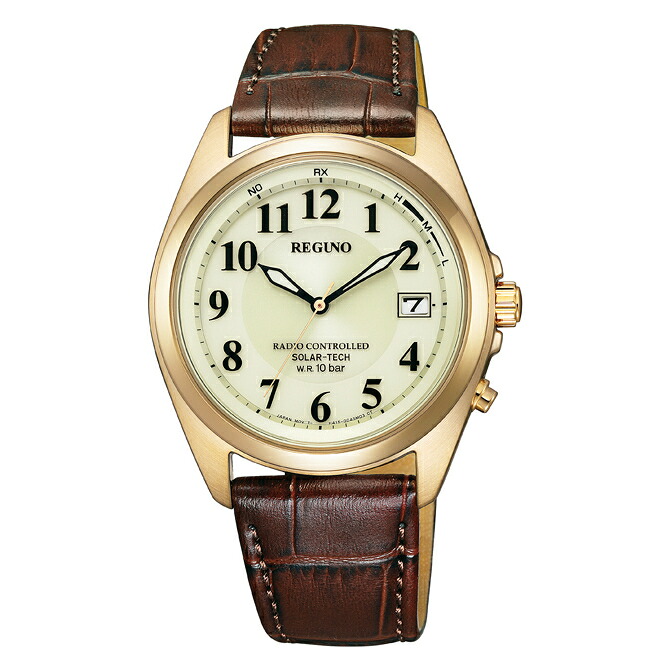 シチズン CITIZEN 腕時計 KS3-123-80 レグノ REGUNO ソーラー電波 メンズ 革バンド アナログ ソーラー電波（国内正規品）