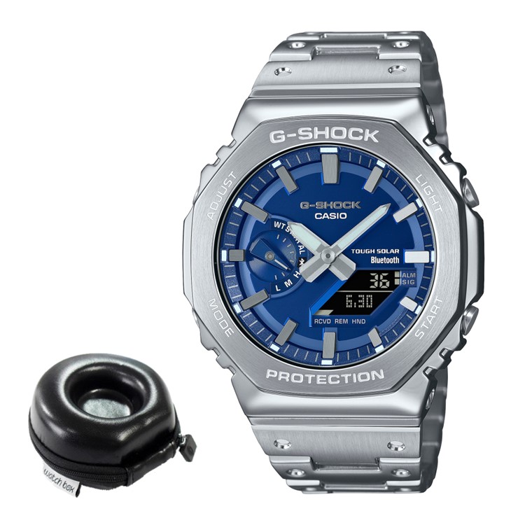 （丸型時計ケース付）カシオ CASIO 腕時計 GM-B2100AD-2AJF Gショック G-SHOCK メンズ Bluetooth搭載 ソーラー ステンレスバンド アナデジ メーカー保証1年（国内正規品）