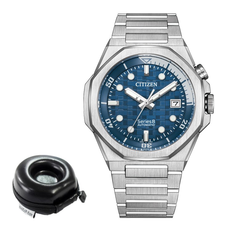 （丸型時計ケース付）シチズン CITIZEN 腕時計 NB6060-58L シリーズ8 Series8 メンズ 890 Mechanical 自動巻き(手巻付) ステンレスバンド アナログ（国内正規品）