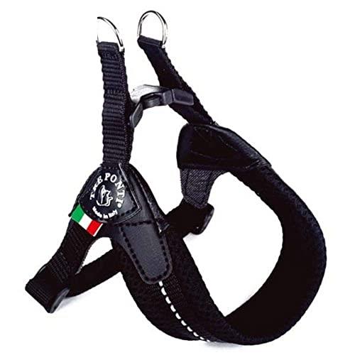 Tre Ponti (トレポンティ)Fibbia adjustable type SOFT MESH フィッビア ソフトメッシュ 調節可能 クッション性 通気性良し ハーネス 犬用 (LTP123) (4号, ブラック) ASIN: B08SWJDVTT