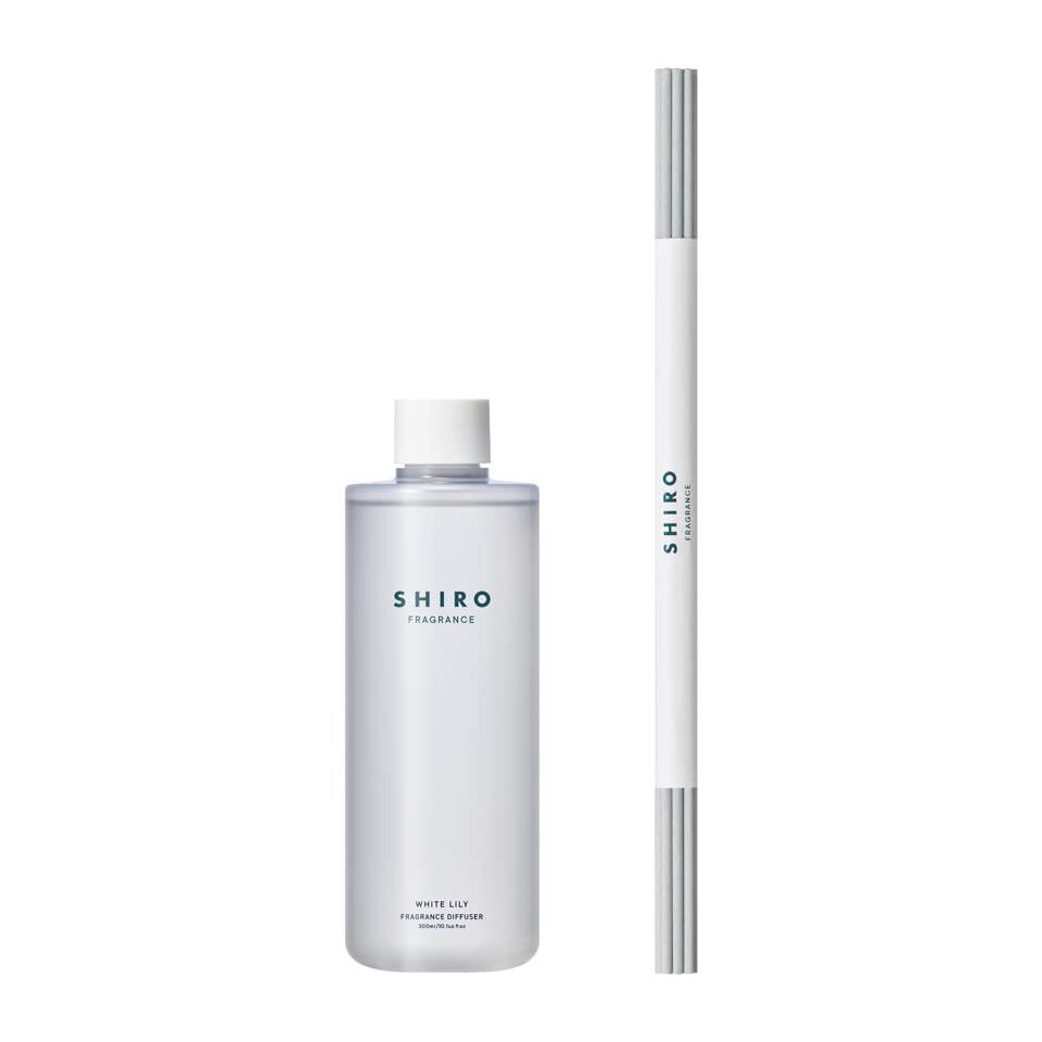 SHIRO ホワイトリリー フレグランスディフューザーリキッド(詰め替え用リキッド＋スティック) 300mL 3か月目安 ルームフレグランス