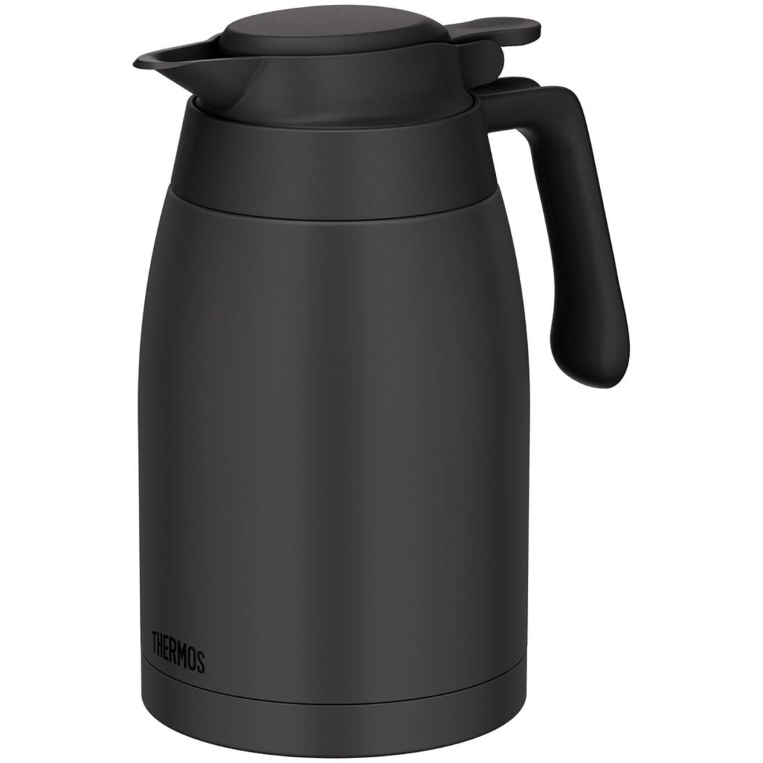 【食洗機対応モデル】 サーモス ステンレスポット 1.5L ダークグレー 保温ポット 卓上ポット 保温保冷 広口設計 TTG-1500 DGY