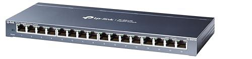TP-Link 16ポート ハブ 10/100/1000Mbps デスク ギガビット 金属筐体 設定不要 5年 ウォールマウント スイッチングハブ TL-SG116 7,127円