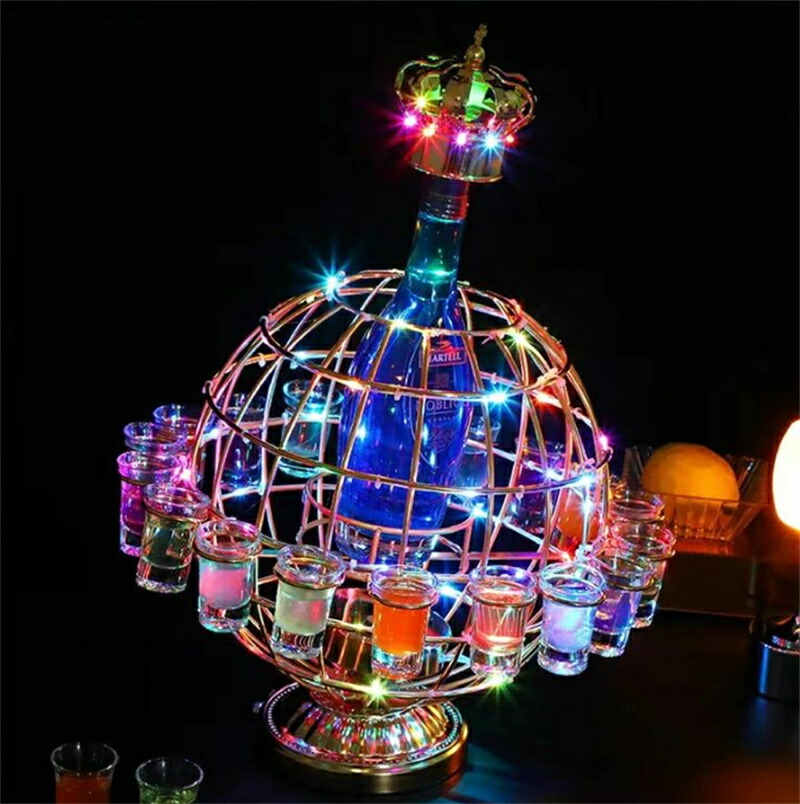 LED酒グラスワインラック 酒棚 今めかしい LED酒瓶の書きあらわす棚 派手な回転させる酒仕合わせ 佇まいラート LED酒水呑み 佇まい KTVキャバレー 赤ちょうちん バイ 野球クラブ 寄り合い 飲み会力くらべ 住まい飲み クリスマスなどに至適 ぶどう酒水呑み別売り