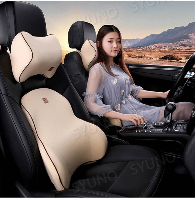 車用ヘッドレスト 腰枕 背もたれ腰枕 腰を保護してクッションを支える 車用シートヘッドレストセット メモリーコットン素材 快適なネックプロテクター 長く乗っても疲れない 記憶機能付きの綿芯 衝撃を吸収する 柔らかく快適減圧 Ael Global