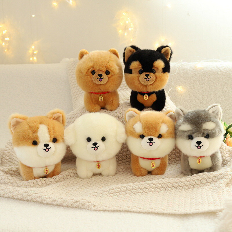 V☆ ころわん　ぬいぐるみ　犬型　鈴付き ベージュ V☆ ころわん ぬいぐるみ 犬型 鈴付き ベージュ