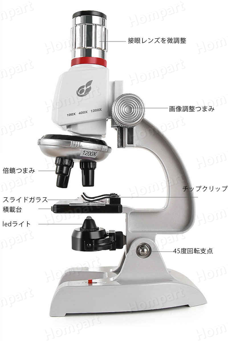お子様 お孫さんのプレゼントに最適 学習用 顕微鏡 倍率100 10倍 実験 知育 理科 生物顕微鏡と反射顕微鏡 マイクロスコープ 子供用 小学生 中学生 高校生 初心者 自由研究 クリスマス 進学祝い 入学祝い 人気 おすすめ septicin Com