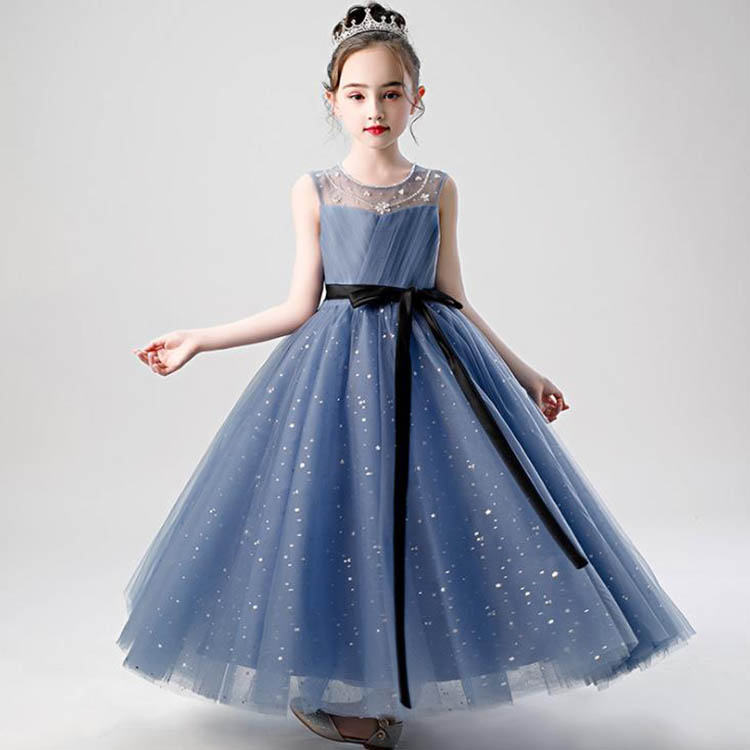 子供ドレス ピアノ発表会ドレス 13-404(140cm)ベビーブルー