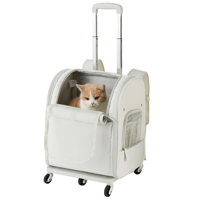 ペットキャリーバッグ リュック 犬猫用 リュックキャリー 猫 カート ペットバッグ 4in1多機能 ペットキャリーカート キャスター付き ペットキャリー リュック 猫 折りたたみ 犬キャリーバッグ 手提げ 車載お出かけのペットバッグリュック ペットバッグ ブラック|Hompart