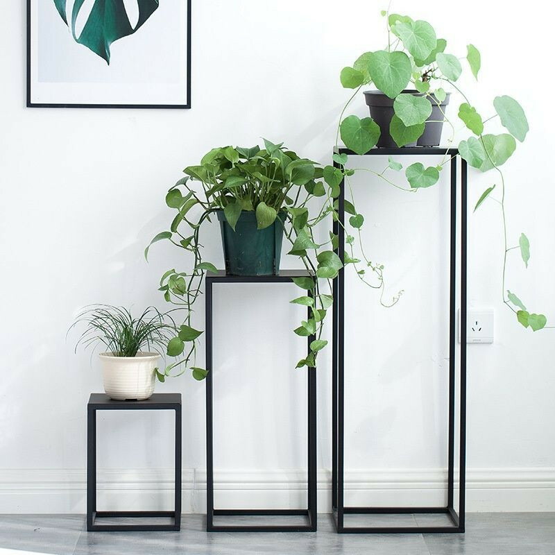 プランタースタンド 花台 園芸ラック 鉄アート フラワースタンド 観葉植物台 簡易テーブル 省スペース 室内 花台 ベランダ｜Hompart