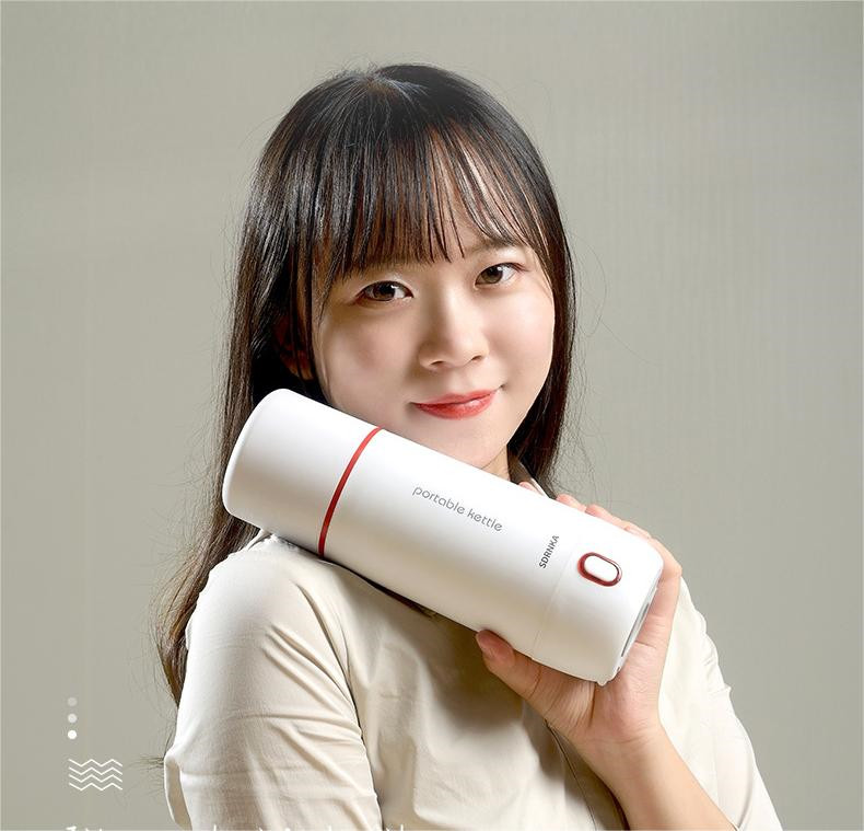 【楽天市場】電気ケトル ポータブル 電気ボトル ハンドル付き 500ml 小型 携帯用 電気ポット トラベルケトル 携帯湯沸かし器 旅行用