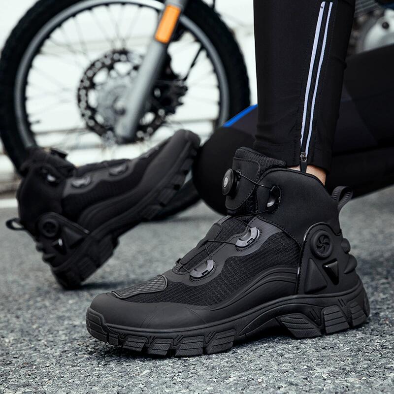 楽天市場】バイクシューズ ライディングシューズ ダイヤル式 通気性