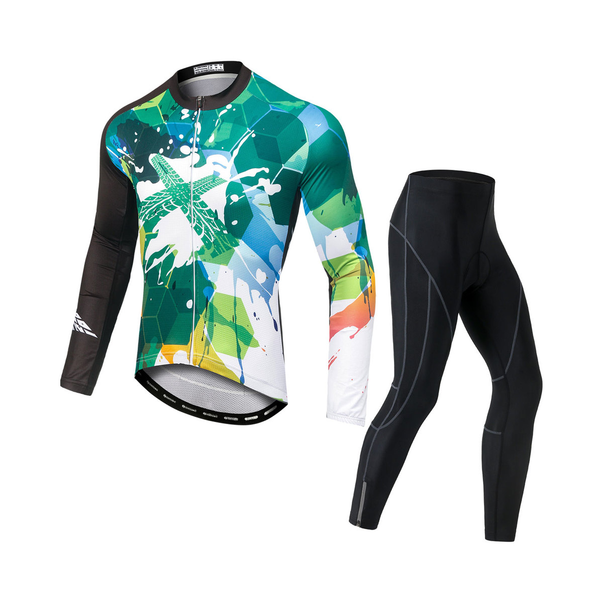 循環ジャージ 薄っぺら長袖 上下一揃え マスキュリン用脚 Inebe Com Ge