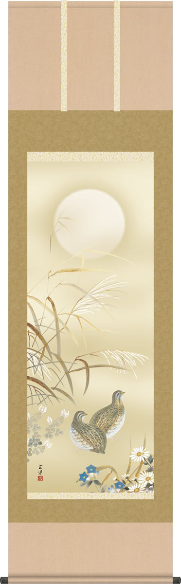楽天市場】掛け軸 月下白鷺図 (葛谷聖山) 送料無料 【掛軸】【一間床