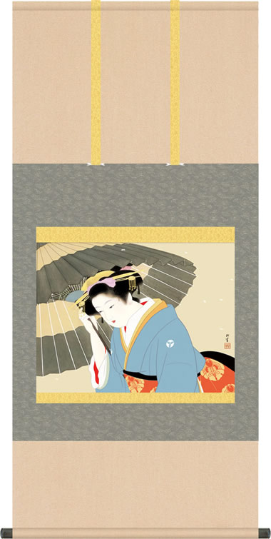 楽天市場】掛け軸-萩の露/上村 松園(尺五横) 床の間 和室 楽天市場】掛け軸-萩の露/上村 松園(尺五横) 床の間 和室