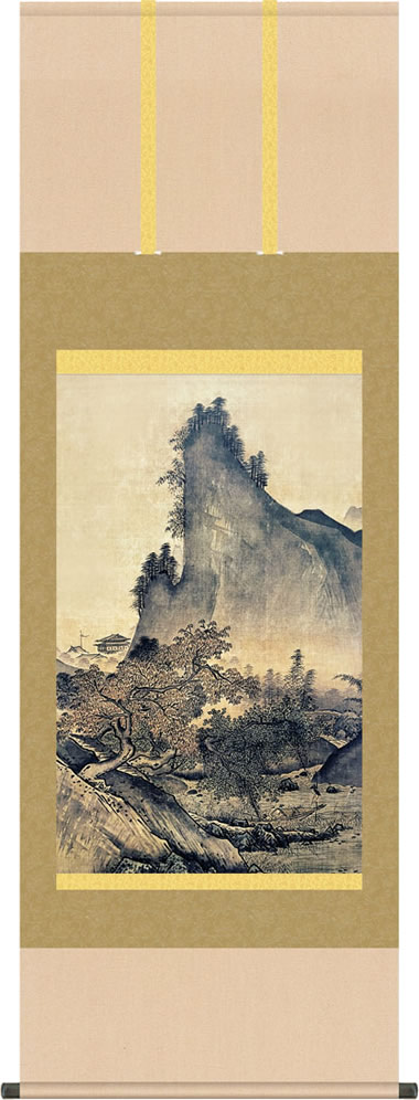 掛け軸 雪舟等楊 『円窓山水』掛軸 木製軸 紙本 水墨画 掛け軸 雪舟等楊 『円窓山水』掛軸 木製軸 紙本 水墨画 Amazon