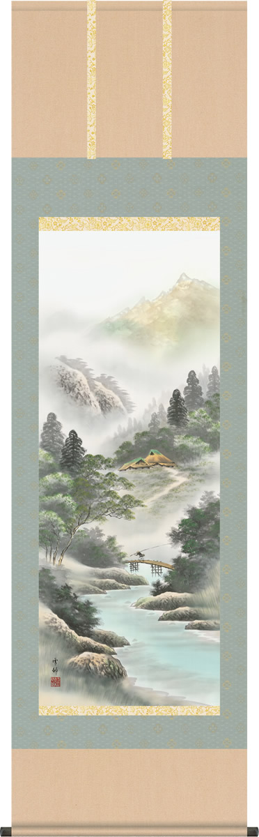 楽天市場】掛け軸 掛軸（かけじく）緑韻渓聲 （島田 智博）＜太