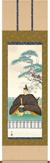 掛け軸-天神／奥居　佑山（尺五・床の間におめでたいお正月・初節句の掛軸をどうぞ）[和室 床の間 お正月 お祝い モダン ギフト オシャレ 壁掛け 安い 贈物 贈答 表装] 16,416円