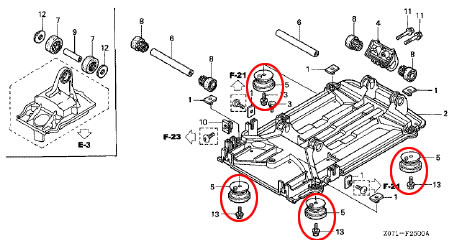 楽天市場 ホンダ発電機純正パーツ Eu16i用足交換パーツ Eu16i Bottomset プラウ 楽天市場店