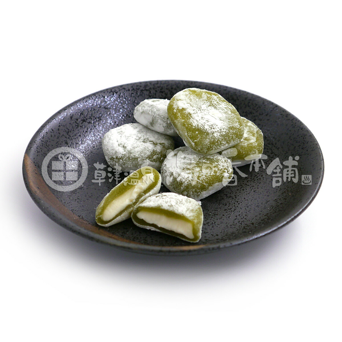 matcha chocolate daifuku mochi rice cakes with white chocolate filling,japanese daifuku mochi rice cakes, best luxury japanese desserts, luxury Japanese desserts, best Japanese snacks, hard to find japanese dessert, hard to find japanese snacks, hard to find japanese snacks online, axaliving, axaliving toronto, axaliving canada, dessert you can only find in Japan
