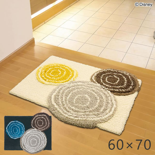 ディズニー ラグ ラグマット 【 ミッキー リングマット 60&times;70cm 】 MICKEY Ring Mat DMM-4025 マット 玄関マット 北欧 日本製 スミノエ ディズニー ラグ cup5｜家具のホンダ