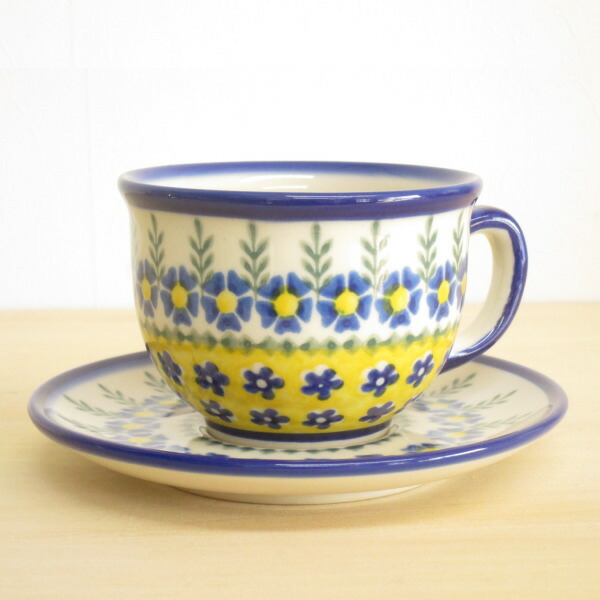 楽天市場】ポーリッシュポタリー カップ＆ソーサー 花柄 陶器