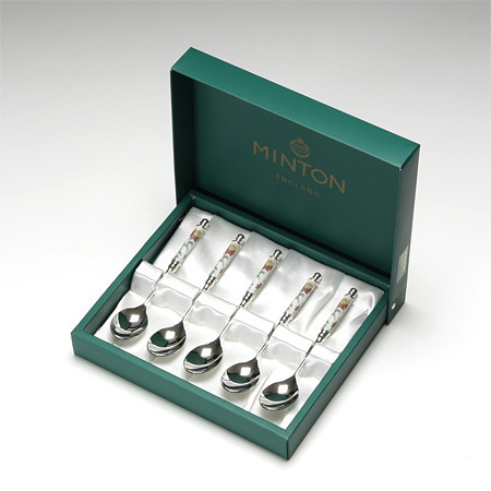 ✨MINTON スプーン&フォークセット✨HH004Sグリーン ミントン ハドンホール ティースプーン・ケーキフォーク 10本