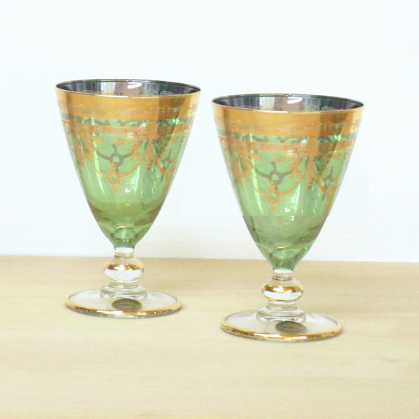 肌触りがいい ペアワイングラス 高級ワイングラスセット ワイングラス セット ワイングラス ペア グリーン 送料無料 Www Padraosign Com Br