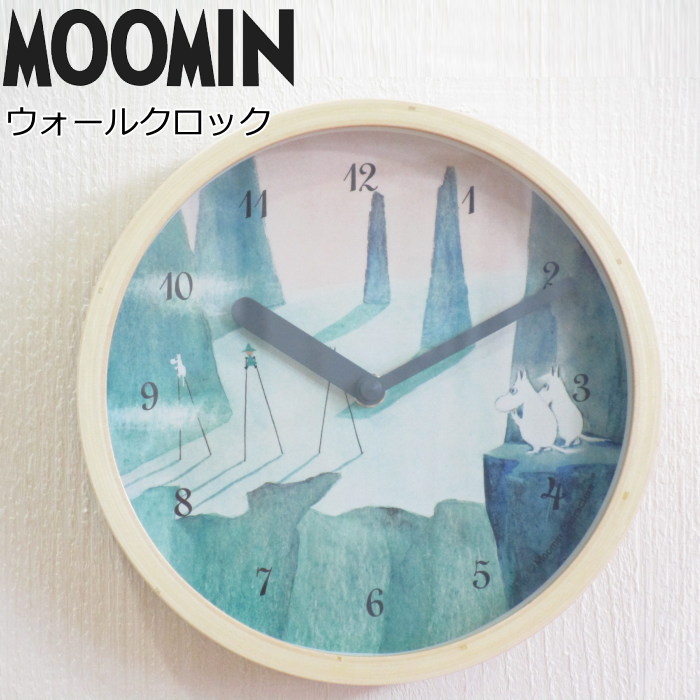 楽天市場】壁掛け時計 ムーミン 北欧『Moomin in the Forest』 ガラス