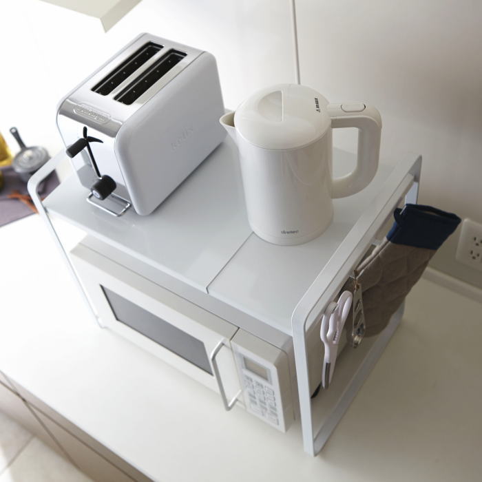 Tower タワー 伸縮レンジラック レンジ上ラック 上 収納 スライド おしゃれ 北欧 キッチン雑貨 スチール ホワイト ブラック 山崎実業 Butlerchimneys Com