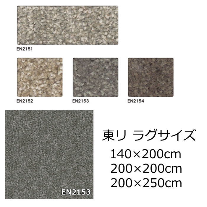 東リ ラグサイズ 『エミネンス』 防炎 抗菌 防ダニ 撥水 防汚 消臭 ベージュ系 グレー系 ブラウン系 全4色 オールシーズン おしゃれ 絨毯 じゅうたん 日本製 カーペット