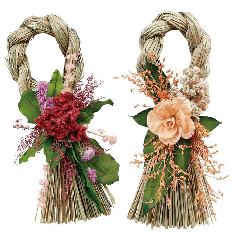 楽天市場】おしゃれ しめ縄 リース akane 【 しめ縄リース