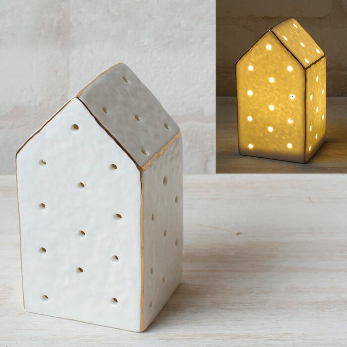 【楽天市場】【在庫限り】LEDセラミックハウス ラウンド L LED ライト インテリア 置物 家 セラミック ハウス ギフト シンプル