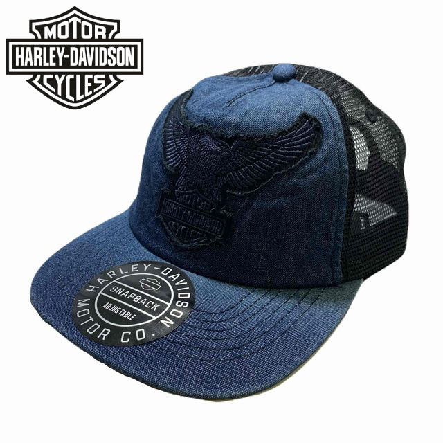 HARLEY-DAVIDSON ハーレーダビッドソン ROAD CAPTAIN TRACKER ロードキャプテン トラッカー デニムキャップ メッシュキャップ 97627-23VM 正規店購入品 アメリカ買い付け ナックル,パン,ショベル,エボリューション バイカー,HDMC